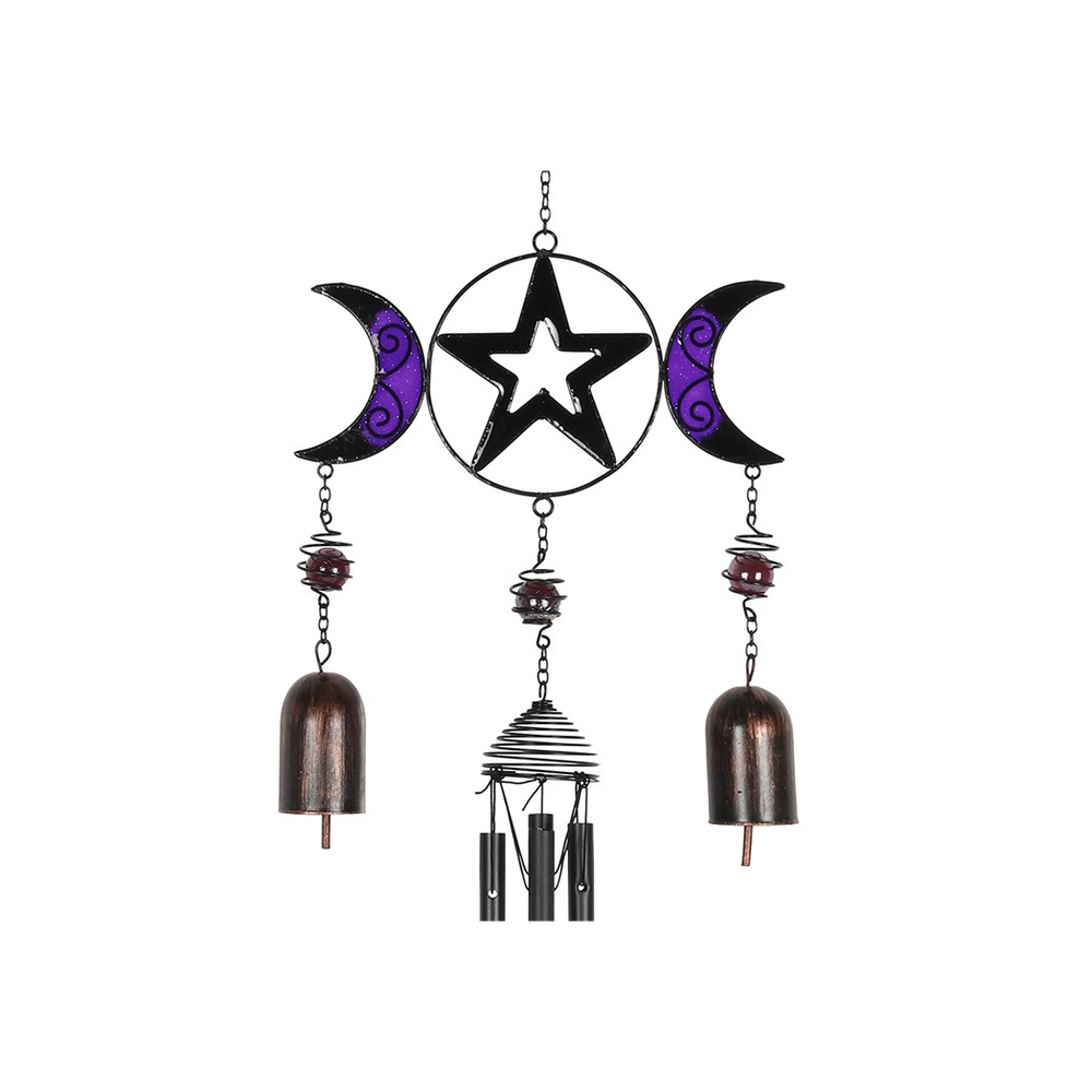 Triple Moon Windchime with Bells