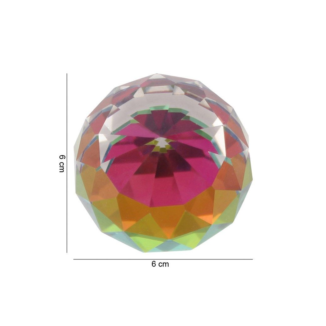 6cm Faceted Rainbow Crystal
