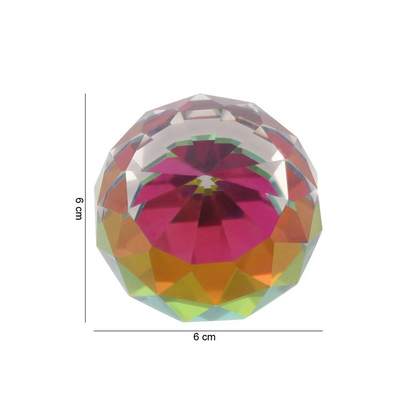 6cm Faceted Rainbow Crystal