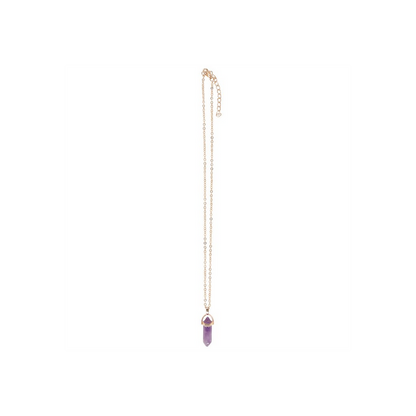 Amethyst Crystal Necklace Card