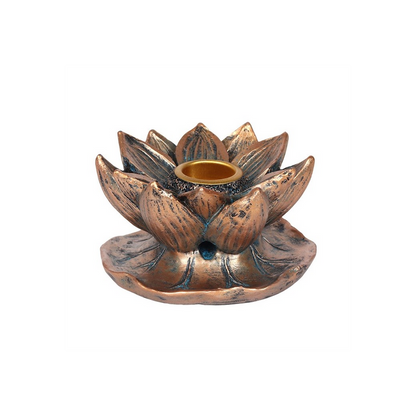 Bronze Lotus Backflow Incense Burner