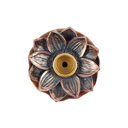 Bronze Lotus Backflow Incense Burner